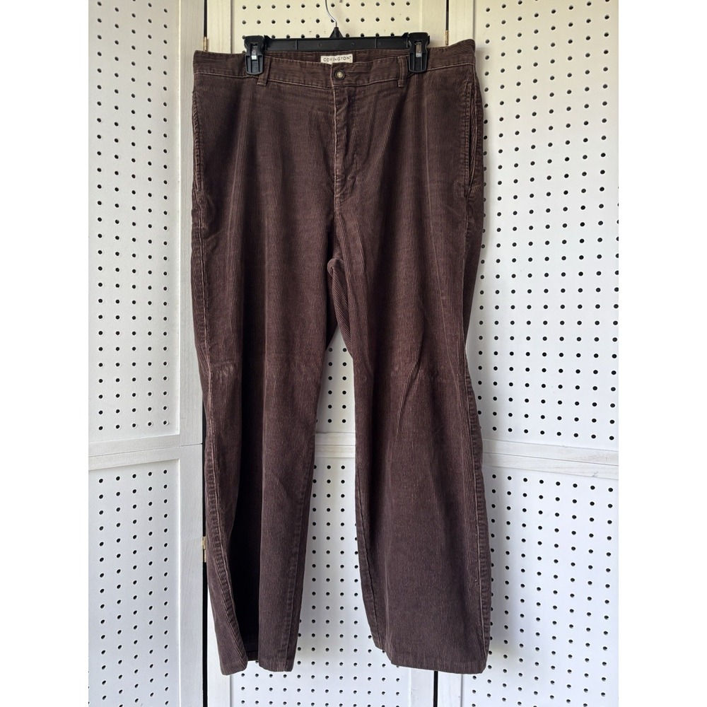 Covington‎ Men's 36x32 (27) Brown Corduroy Pants Cotton Casual Straight Leg